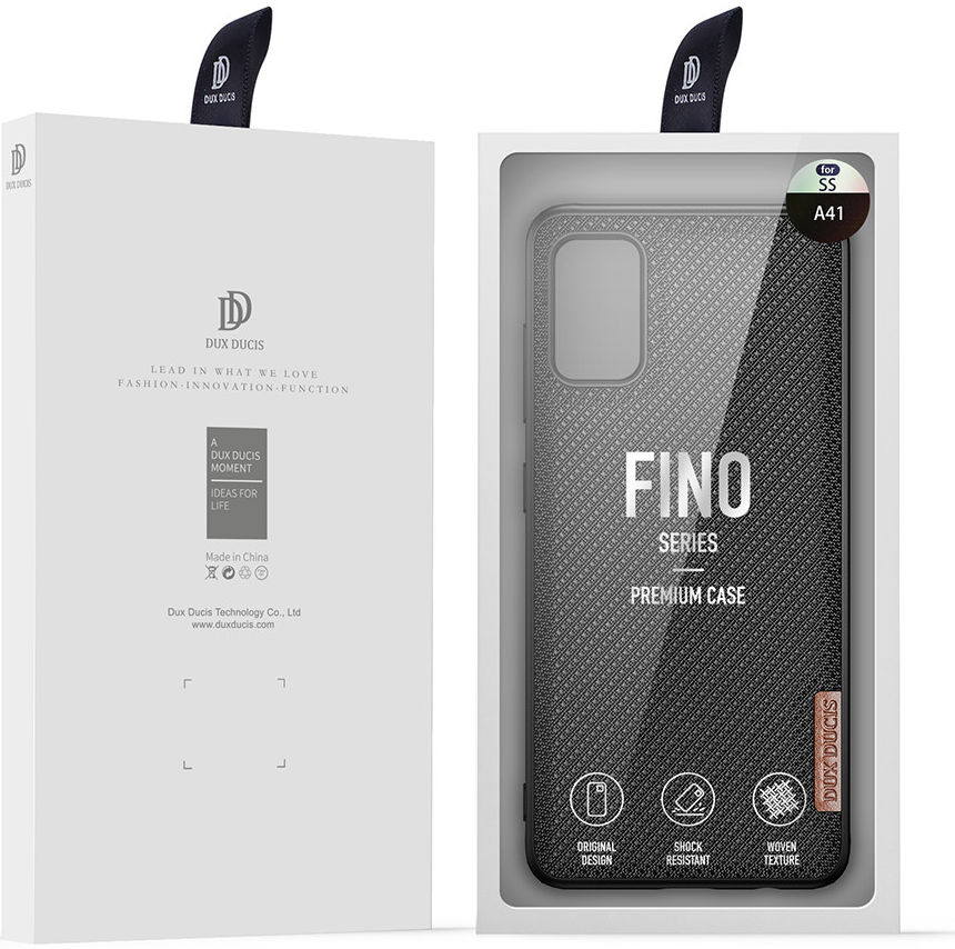 Dux Ducis Fino Series Samsung Galaxy A41 Hoesje Backcover Zwart afbeelding 10