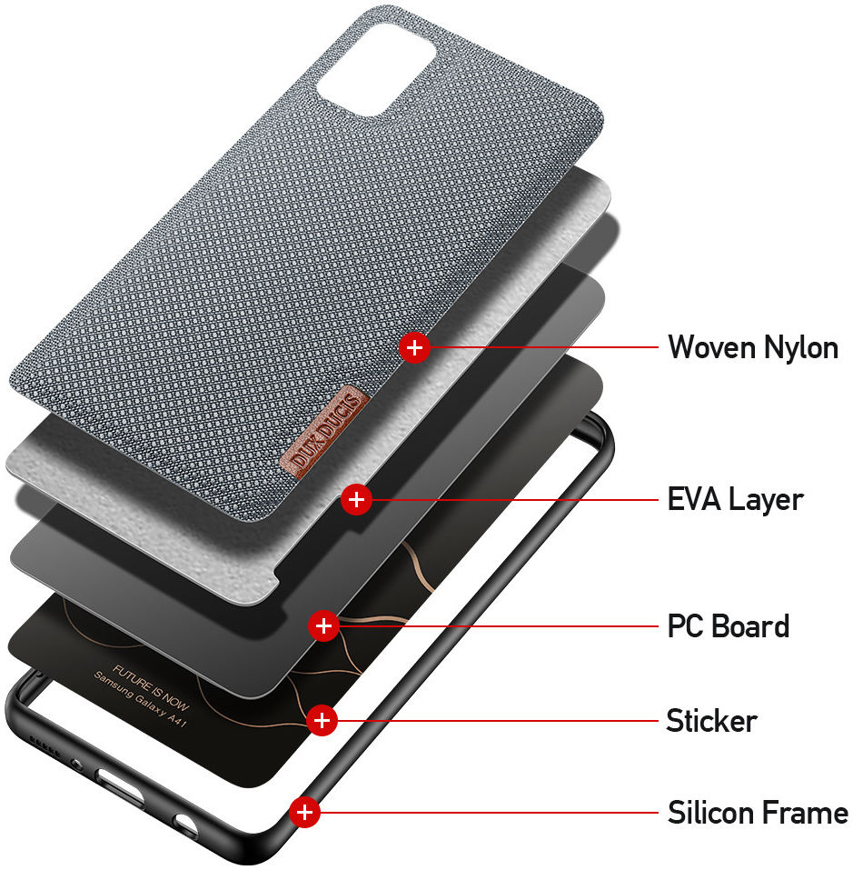 Dux Ducis Fino Series Samsung Galaxy A41 Hoesje Backcover Blauw afbeelding 7
