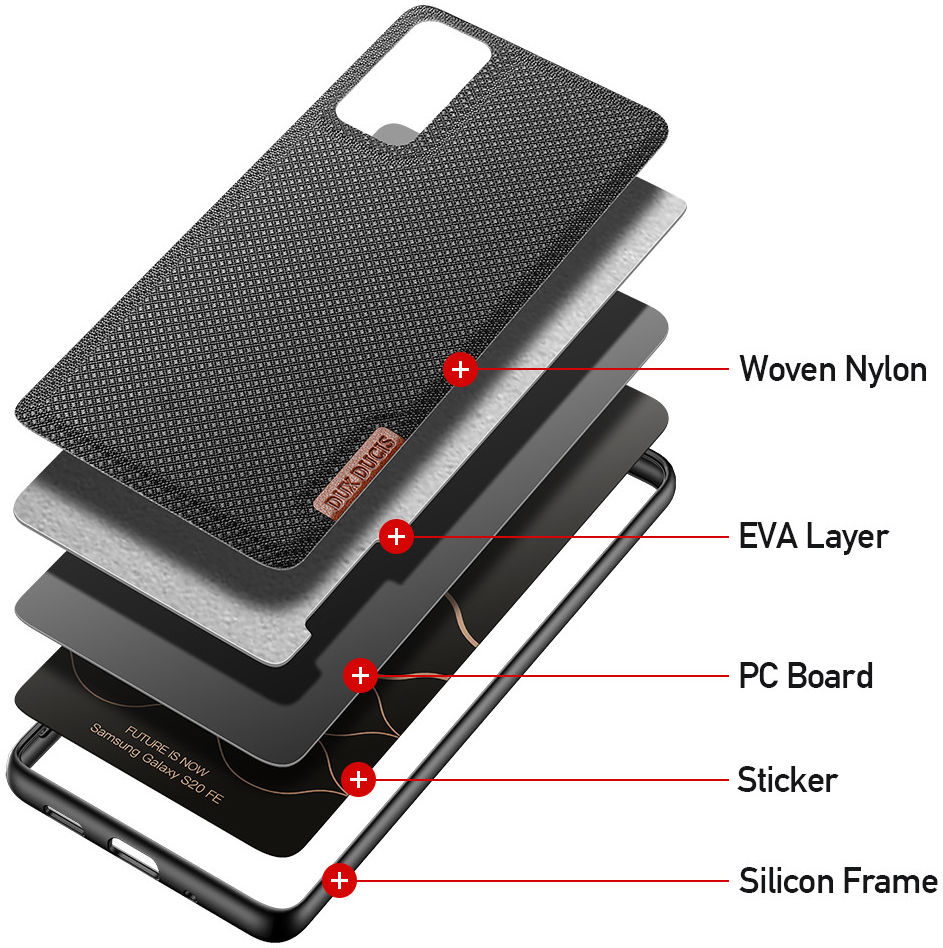 Dux Ducis Fino Series Samsung Galaxy S20 FE Hoesje Backcover Zwart afbeelding 7