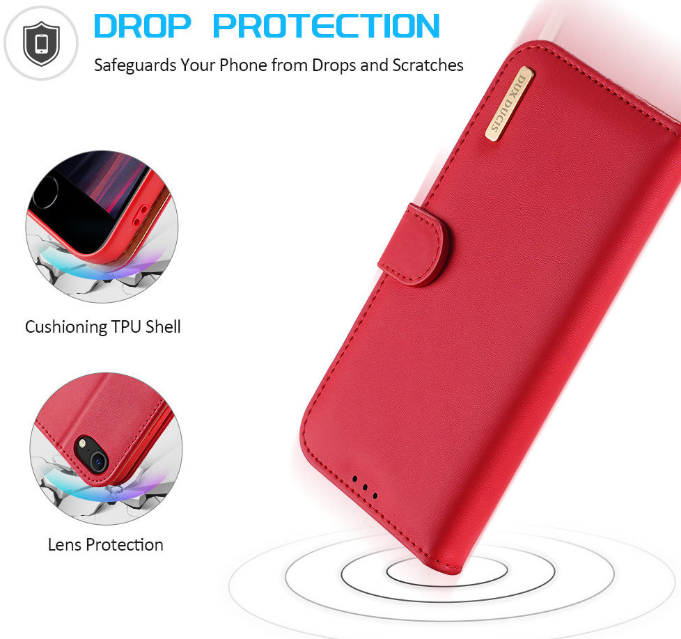 Dux Ducis Hivo iPhone SE (2020/2022) / 8 / 7 Hoesje Book Case Rood afbeelding 4